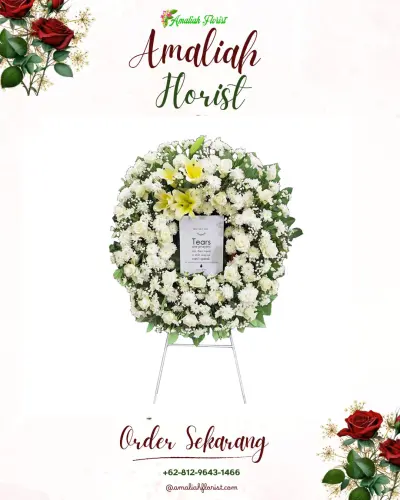 Krans Bunga Duka Cita di Periuk